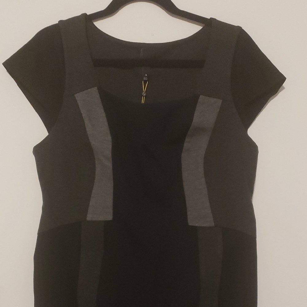 Black Sheath Mini Dress with Cap Sleeves